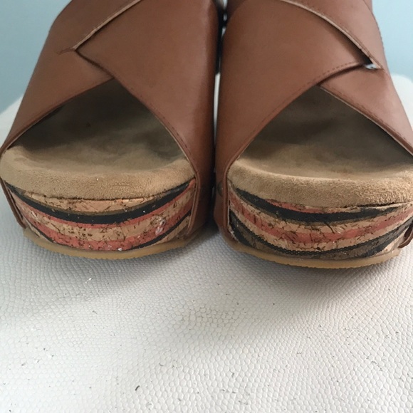 Ruff Hewn brown cork wedge sandal, size 8.5 - Picture 6 of 11